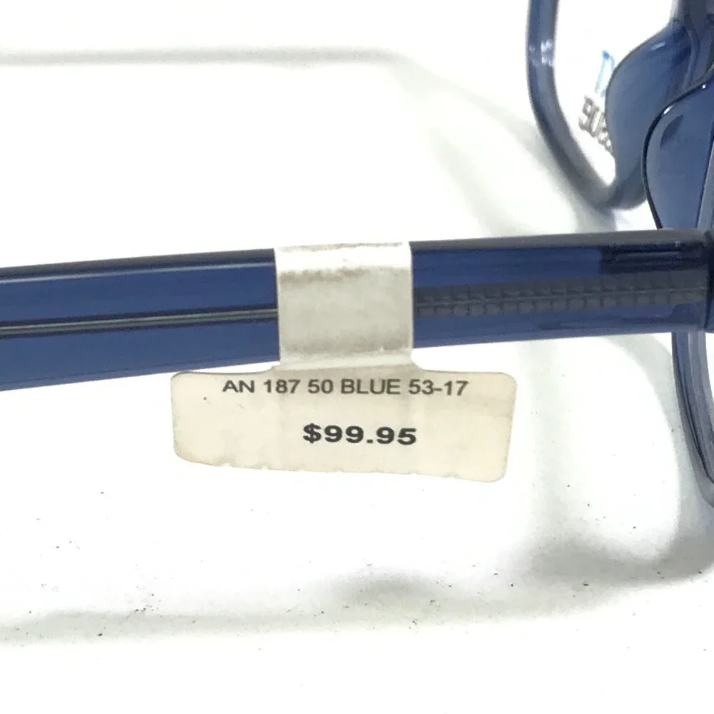 Next Issue AN 187 COL 50 Eyeglasses Frames Clear Blue Square Full Rim 53-17-140